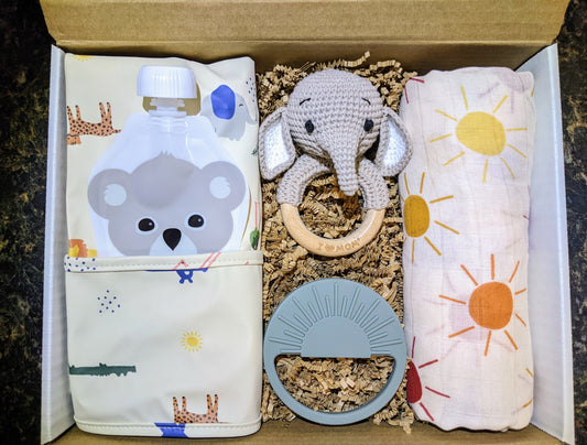 Tan Safari Baby Gift Box